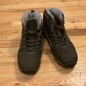 WHITIN Men's Black and Gray Winter Boots